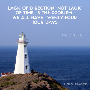 Lack of direction, not lack of time, is the problem. We all have 24h ...