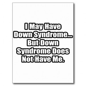 Down Syndrome Quote Post Cards