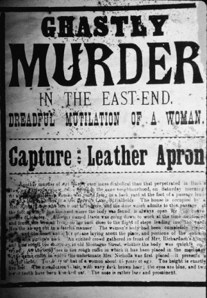 Zeitungsausschnitt über Jack The Ripper: Für die Zeitungen in London ...