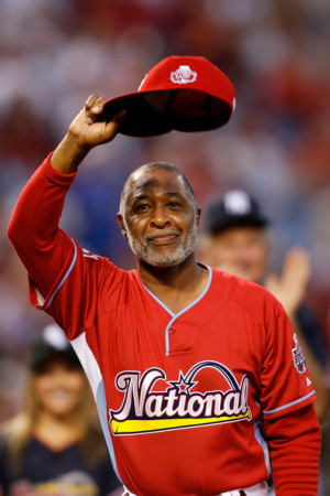 Ozzie Smith Looks During...