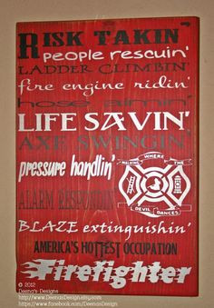 Fireman Sign, Fireman Decor, Firefighter Sign, Firefighter Sign ...