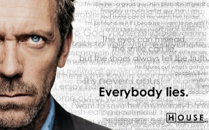 quotes dr house hugh laurie everybody lies house md 1280x800 wallpaper