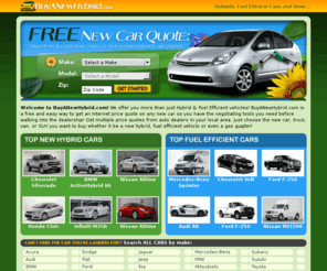 buyanewhybrid.com: Get a No Obligation FREE New Car Quote - Buy New ...