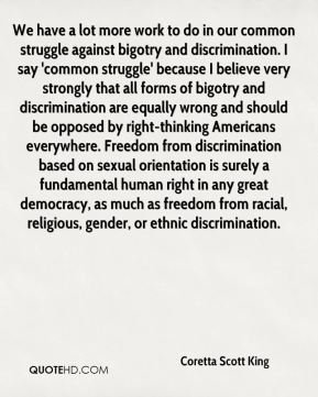 ... Freedom from discrimination based on sexual orientation is surely a