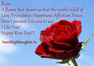 Rose… A Flower Of Love… Friendship… Happiness…