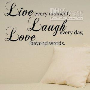 Inspirational Wall on Live Laugh Love Inspirational Wall Sticker Home ...