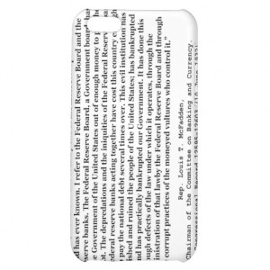 Corrupt Federal Reserve Quote by Louis T McFadden iPhone 5C Case