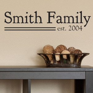 Home Personalized Family Established Quote