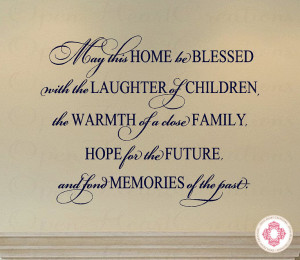 Blessed Family Quotes Family vinyl decal quote - may