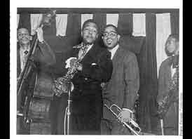 There's a famous photo of Gillespie, Parker, and Coltrane together on ...