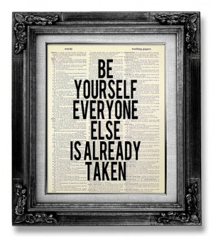 Inspirational Quote Poster OFFICE Decor Man, Be Yourself Print ...