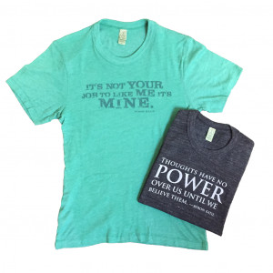 Home / Cotton/Poly Blend Byron Katie Quote Crew Shirt