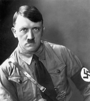 Evil: Adolf Hitler's quotes were emblazoned to pictures of Taylor ...