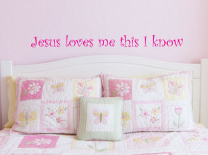 Jesus loves me curly quote wall art Vinyl Sticker Decal Vinyl Tattoo