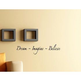 ... Beleive - Vinyl Wall Lettering Quotes and Sayings Home Art Deco