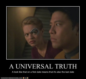 date,harry kim,jeri ryan,seven of nine,Star Trek,universal truth ...