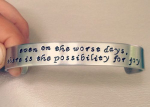 kate beckett quote bracelet... I want!!!
