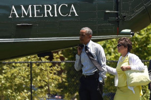President Obama and adviser Valerie Jarrett in Los Altos Hills ...