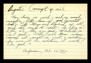 Augustine (Concept of Evil)