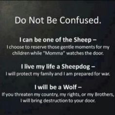 Sheep..Sheepdog..wolf-- I'm all of these More