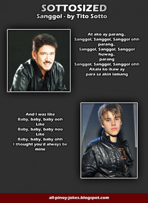 Tito Sotto has released his new song inspired from Justin Bieber song