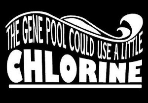 Funny Car Decal Gene Pool Could Use Chlorine truck window vinyl ...