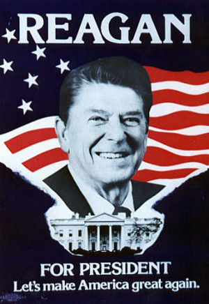 The next Reagan print advertisement is more visually effective.