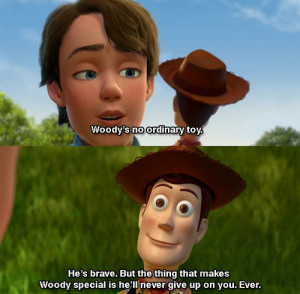 disney #toy story3 #andy #woody #he'll never give up on you #special ...