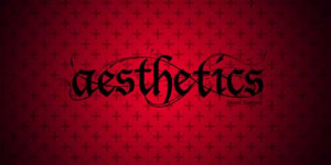 Typgraphic desgn of the word Aesthetics