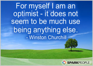 Motivational Quote - For myself I am an optimist - it does not seem to ...