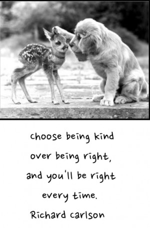 Choose being kind over being right...
