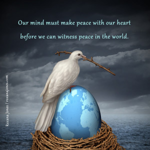 Inspirational Image: Inner Peace is Reflected as World Peace