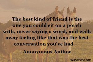 Friendship Quotes For Best Friends Forever The best kind of friend is ...