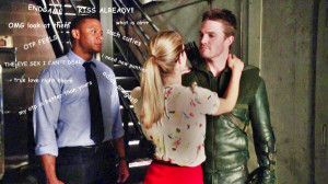 Arrow - Diggle, Felicity & Oliver #2.9 #Season2 #Olicity