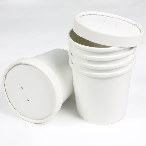 disposable ice cream paper container with paper lid