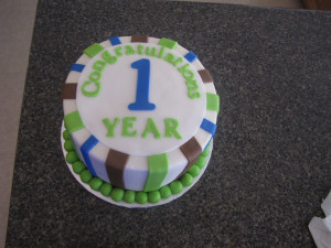 cake for someone celebrating One year of sobriety