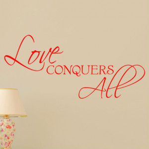 home wall art stickers love love conquers all