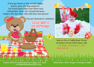 Lilly's 1st Birthday Party - Teddy Bear Picnic