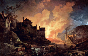 Coalbrookdale by Night, an 1801 painting by Philipp Jakob Loutherbourg ...