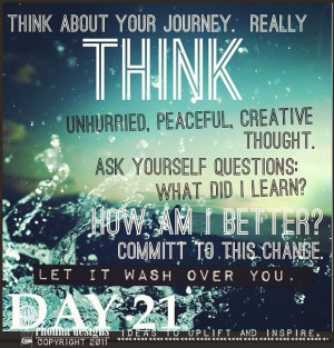 21 day challenge. I must do this and challenge myself.