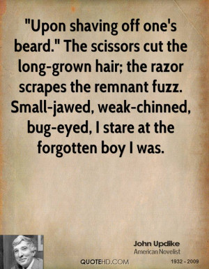 Upon shaving off one's beard.