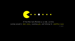 Video Game - Pac-man Pacman Quote Logo Brigstocke Wallpaper