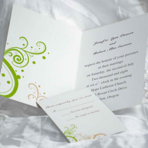 Touch Your Heart Half Folded Wedding Invitations UKF021 2