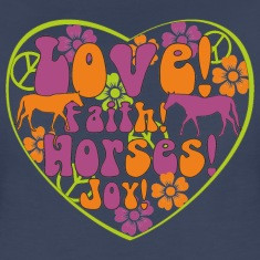 Hippie, Love, Joy & Horses Women's T-Shirts