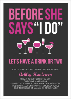 Before The I Do Bachelorette Party Invitation by Stacy Claire Boyd