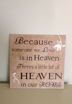 Heaven Quote Tile by meghanweller on Etsy Must hang this in my new ...