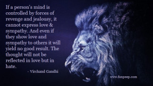 Virchand Gandhi sympathy quote