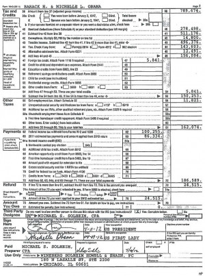 Here is President and Michelle Obama's tax returns of 2011: