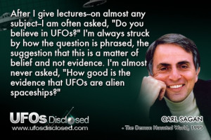 Carl Sagan UFO Quote