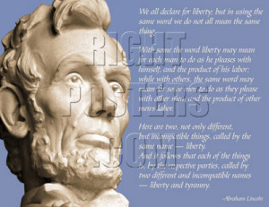 Lincoln liberty and tyranny quote